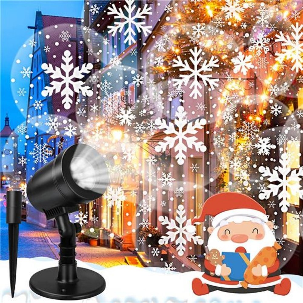 Christmas Snowflake Projector Lights, IP65 Waterproof, LED Christmas Light